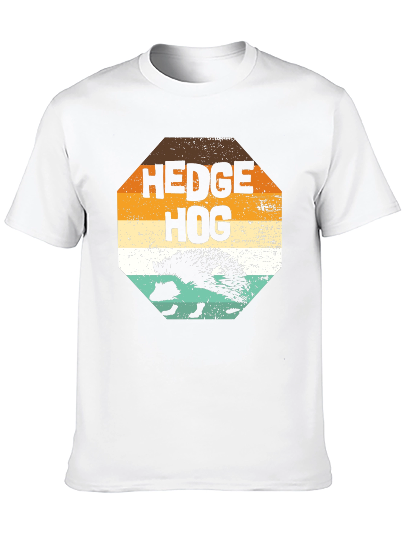 Camiseta Negra con Diseño de Erizo Retro