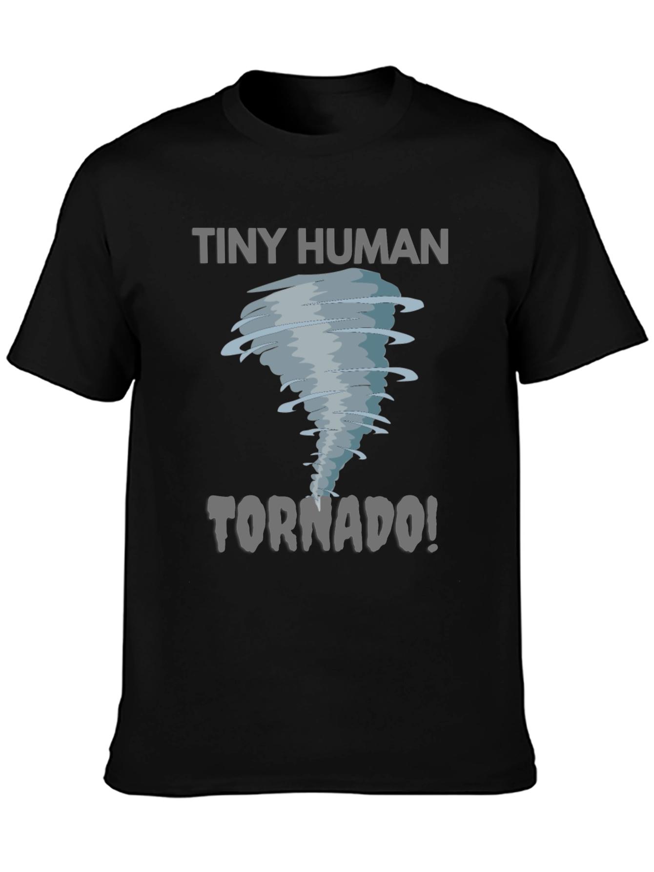 Camiseta Negra: Pequeño Humano Tornado