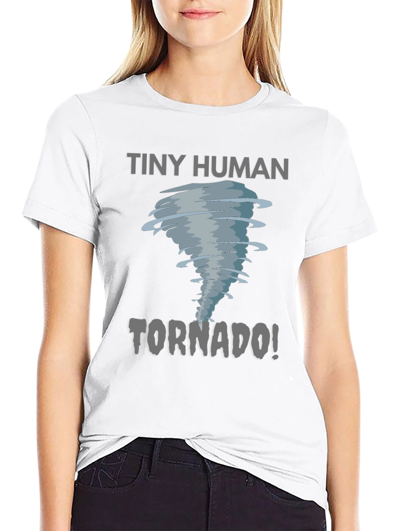 Camiseta Negra: Pequeño Humano Tornado