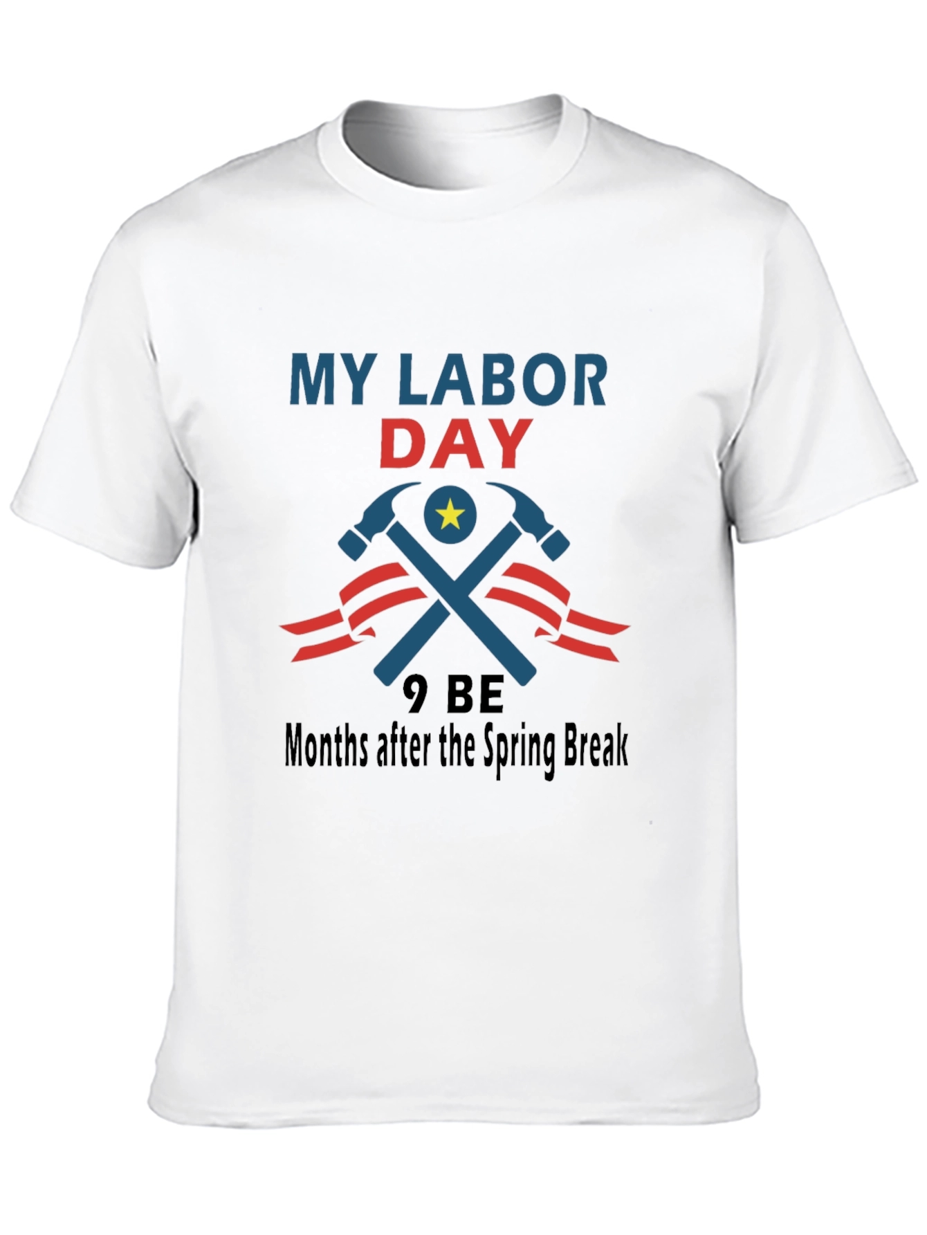 Camiseta Negra con Diseño de Día del Trabajo