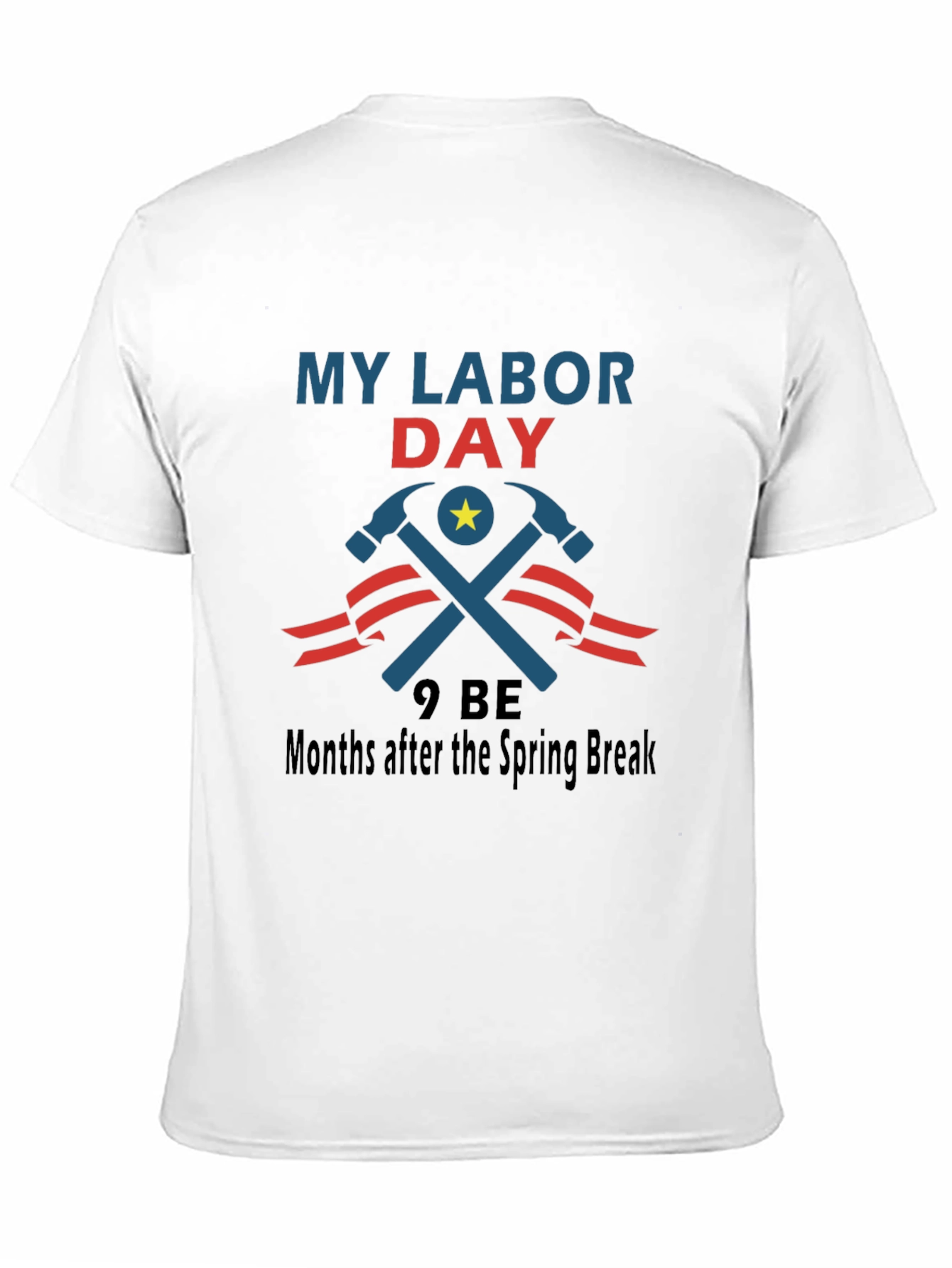 Camiseta Negra con Diseño de Día del Trabajo