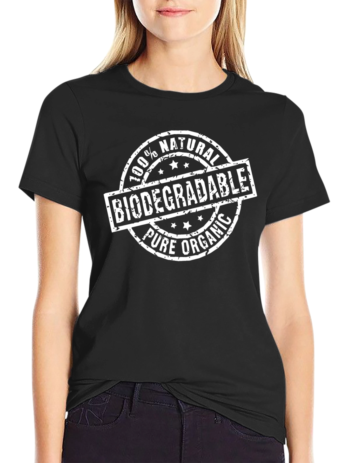 Camiseta Negra Ecológica: 100% Natural y Biodegradable