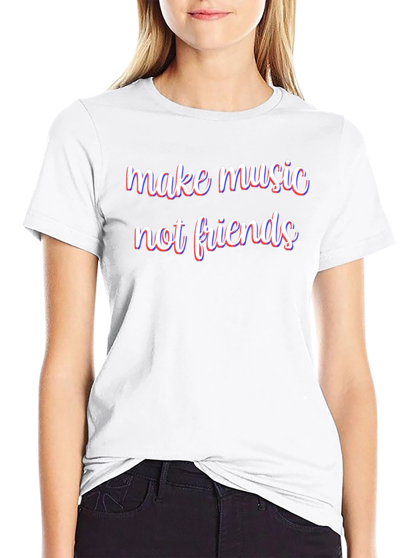Camiseta Negra Haz Música No Amigos