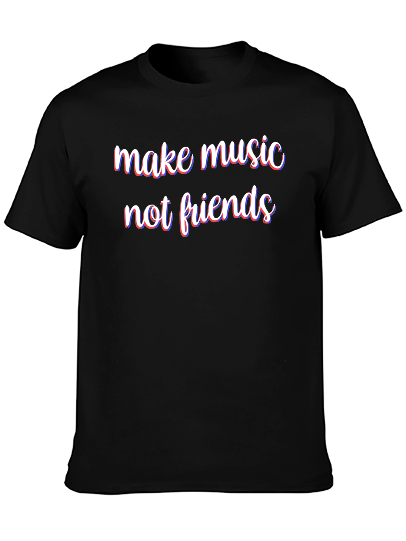 Camiseta Negra Haz Música No Amigos