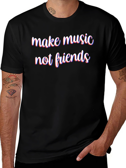 Camiseta Negra Haz Música No Amigos