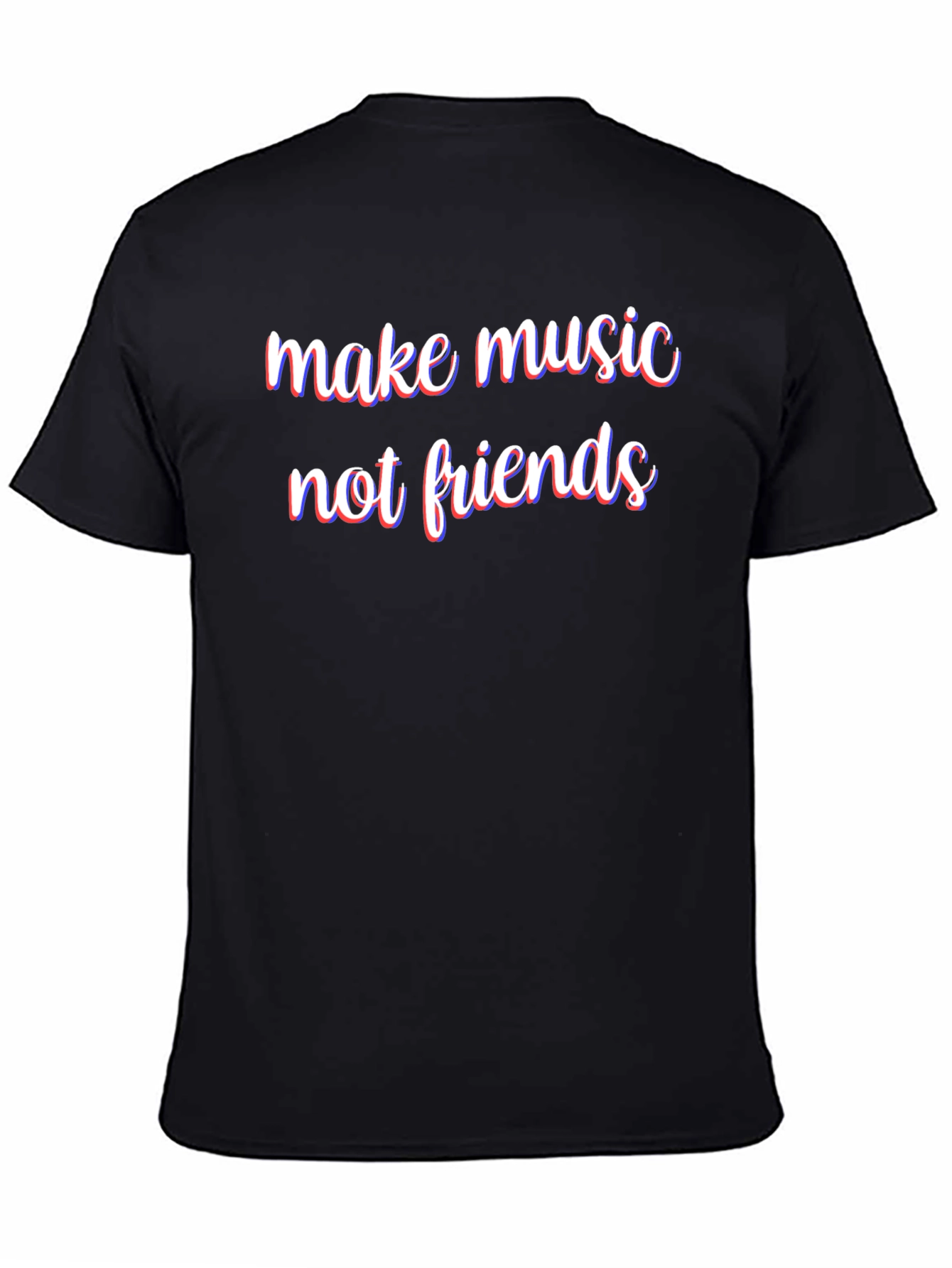 Camiseta Negra Haz Música No Amigos