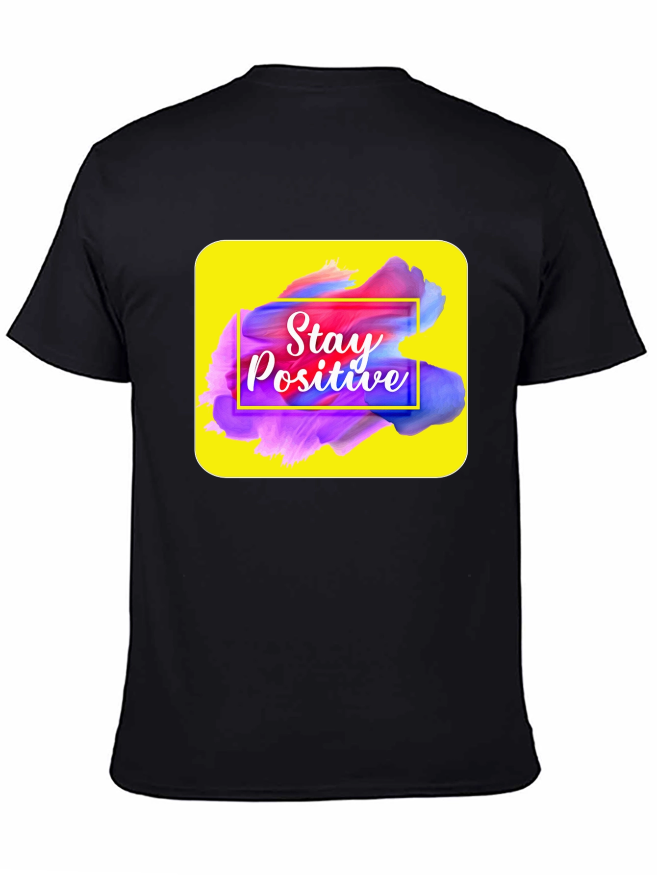 Camiseta Negra con Diseño Stay Positive