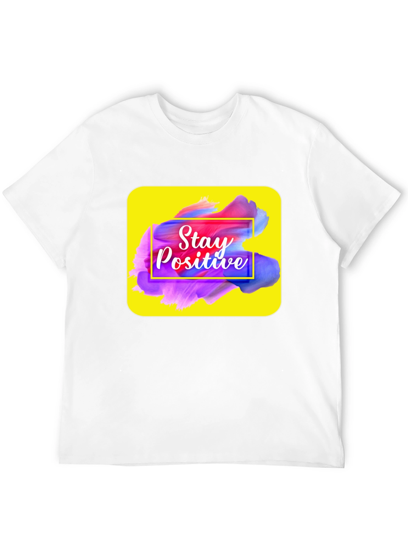 Camiseta Negra con Diseño Stay Positive