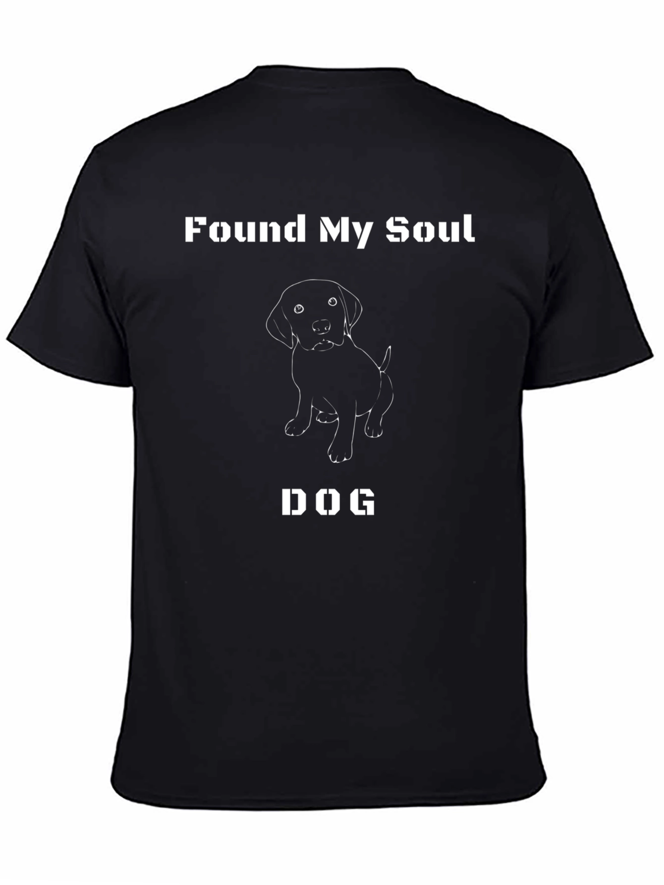 Camiseta Hombre Negra - Encontré Mi Alma Gemela Perro