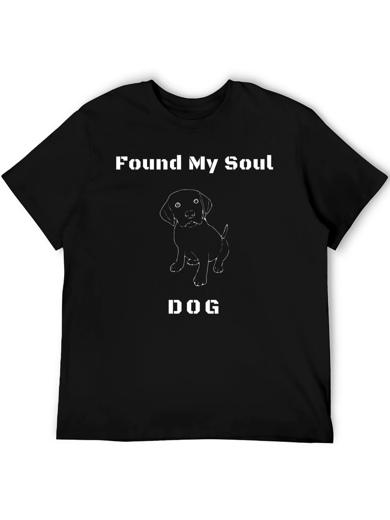 Camiseta Hombre Negra - Encontré Mi Alma Gemela Perro