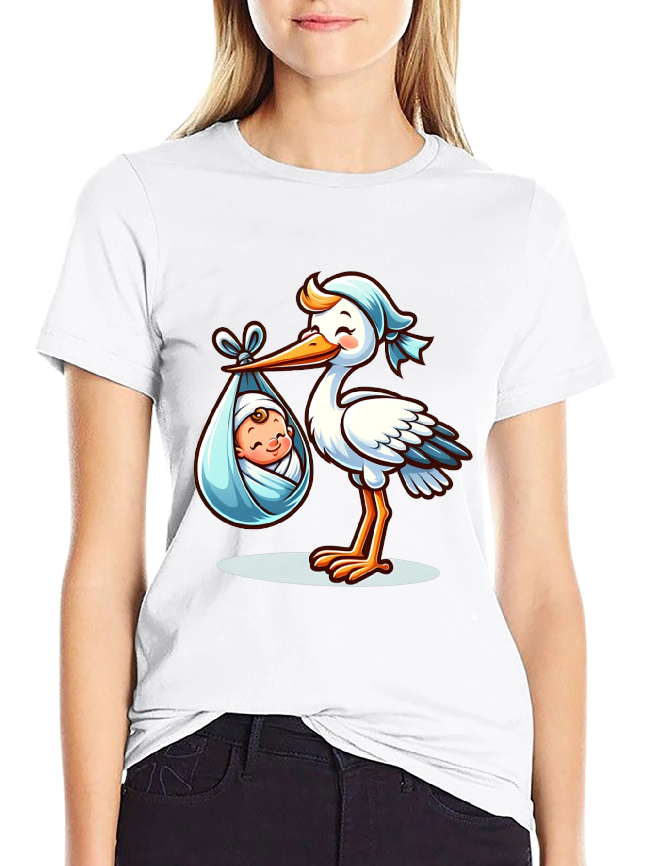 Camiseta Cigüeña Bebé - Regalo para Futuros Padres