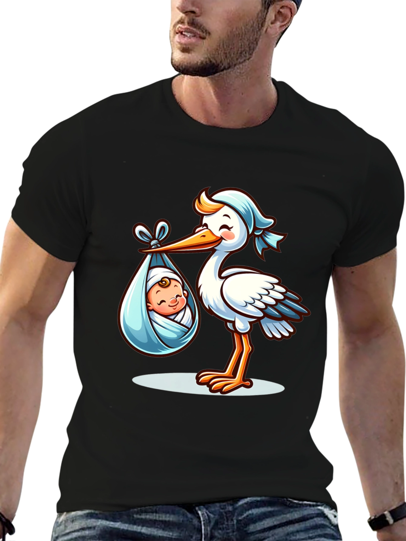 Camiseta Cigüeña Bebé - Regalo para Futuros Padres