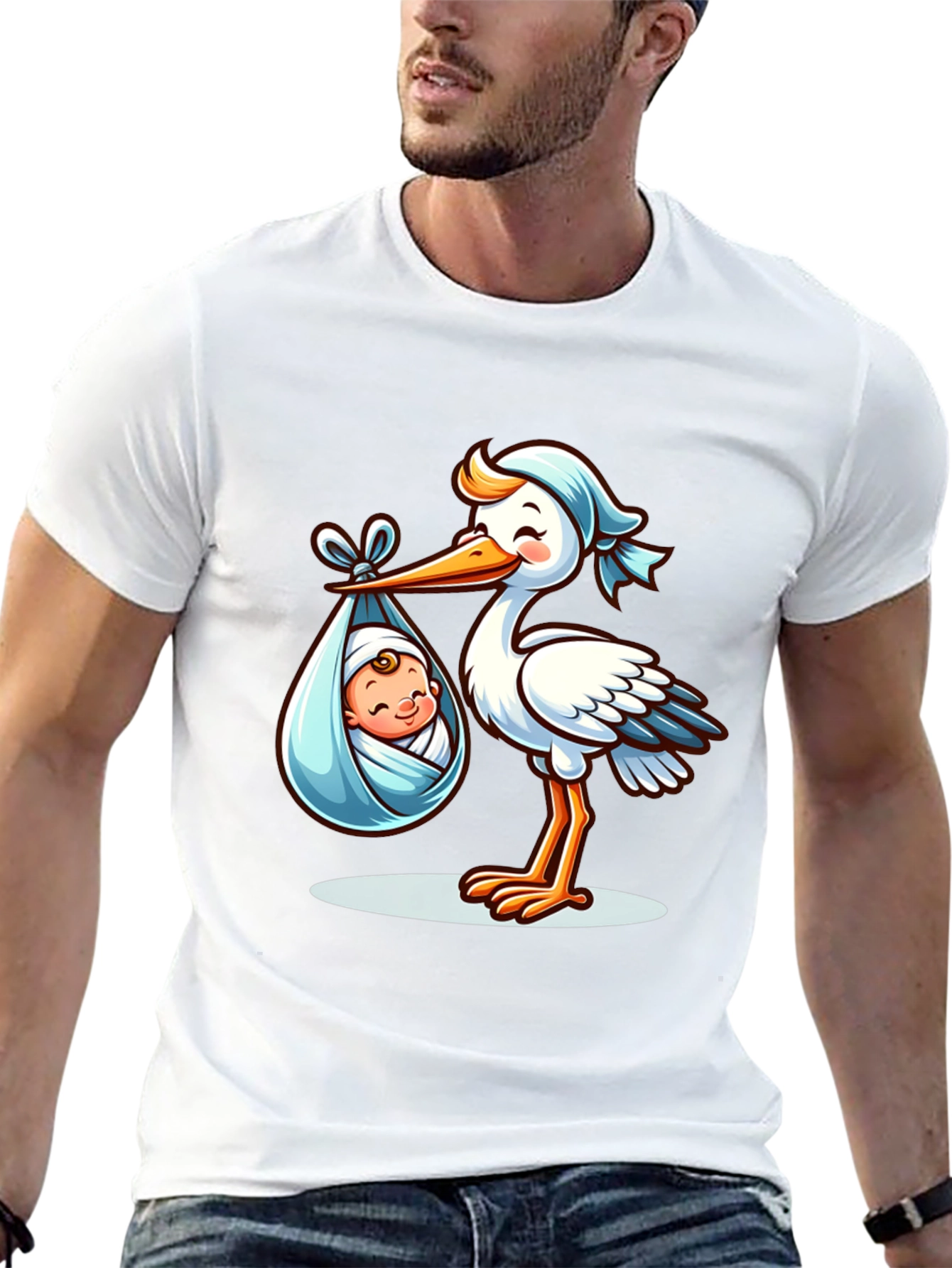 Camiseta Cigüeña Bebé - Regalo para Futuros Padres