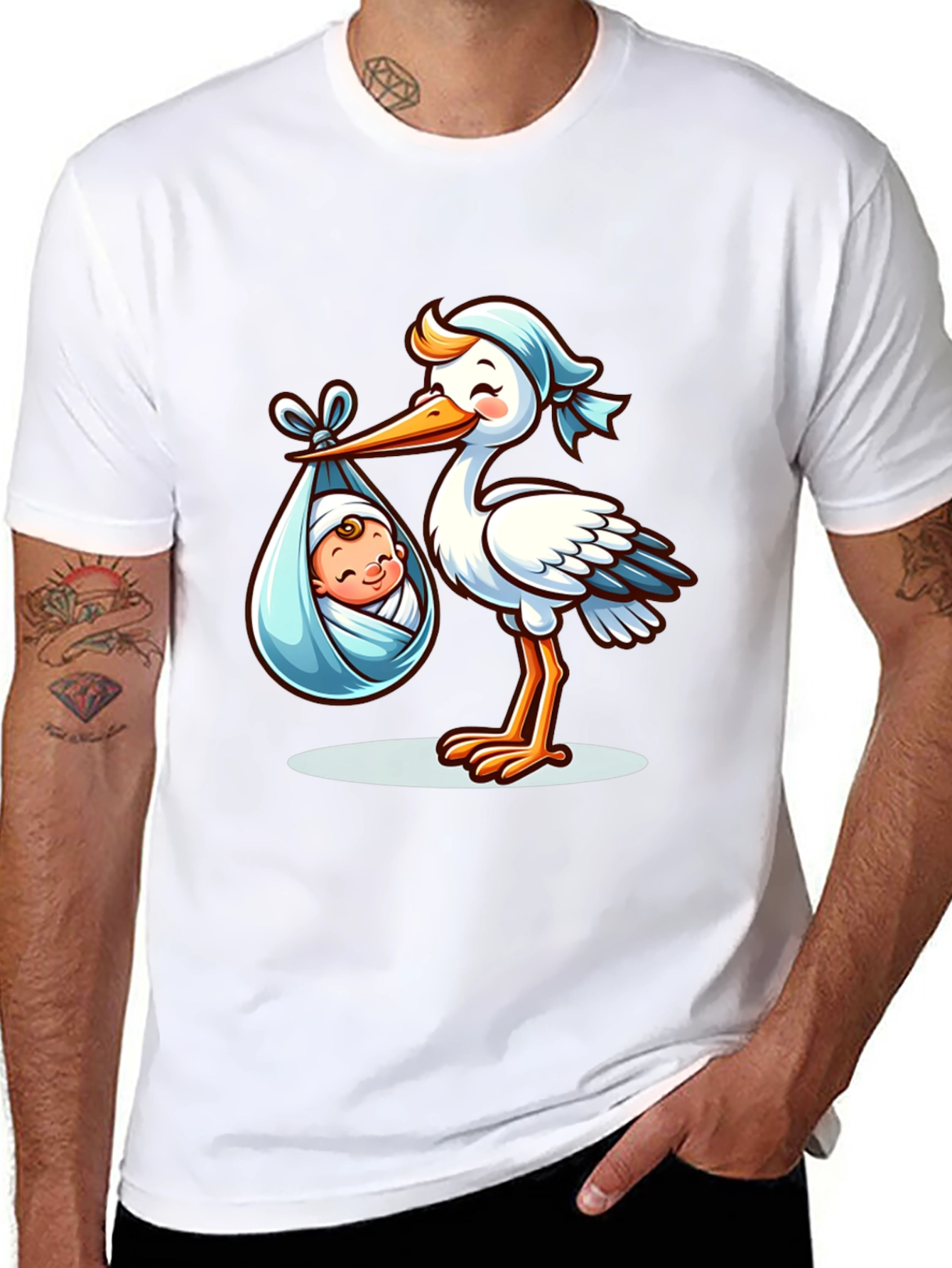 Camiseta Cigüeña Bebé - Regalo para Futuros Padres