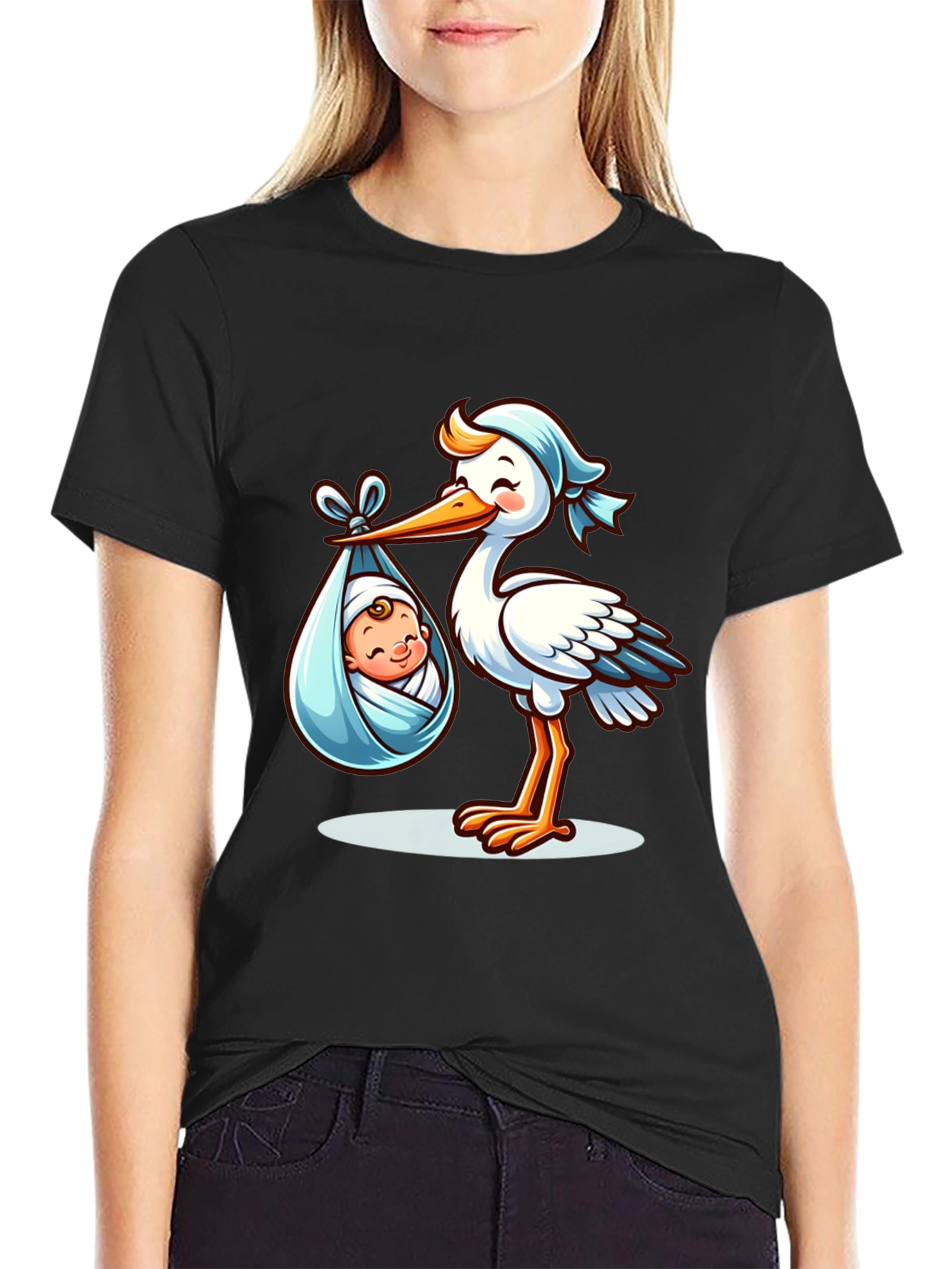 Camiseta Cigüeña Bebé - Regalo para Futuros Padres