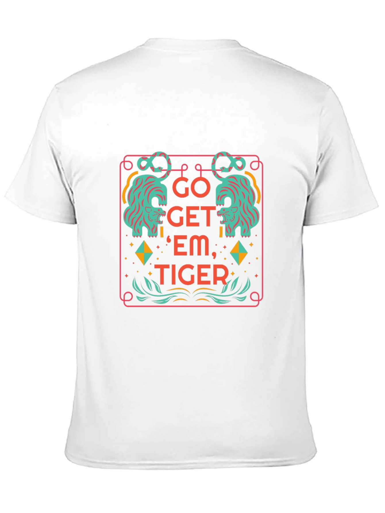 Camiseta Negra con Diseño Tigre Motivacional