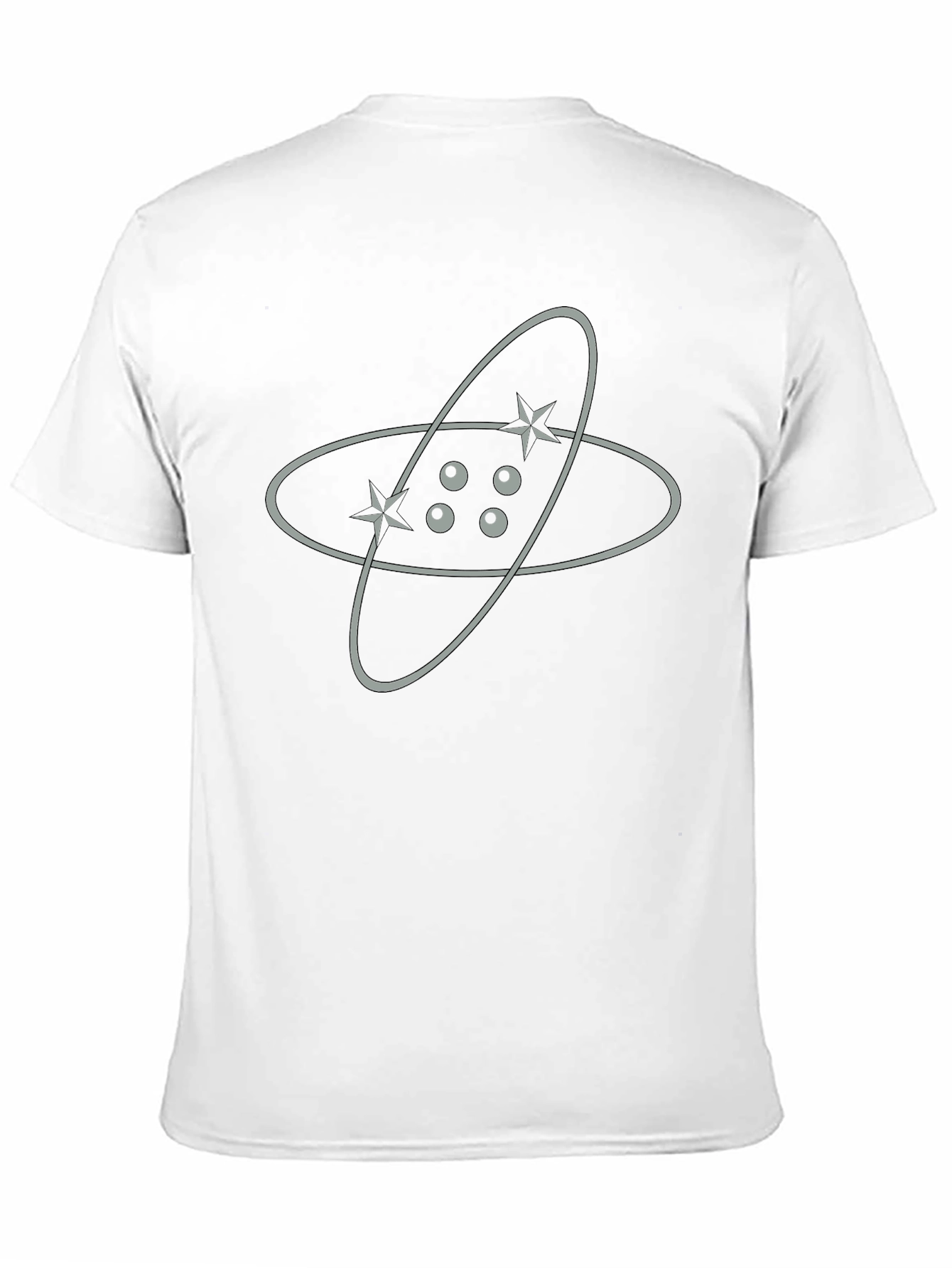 Camiseta Negra con Diseño Abstracto Estelar