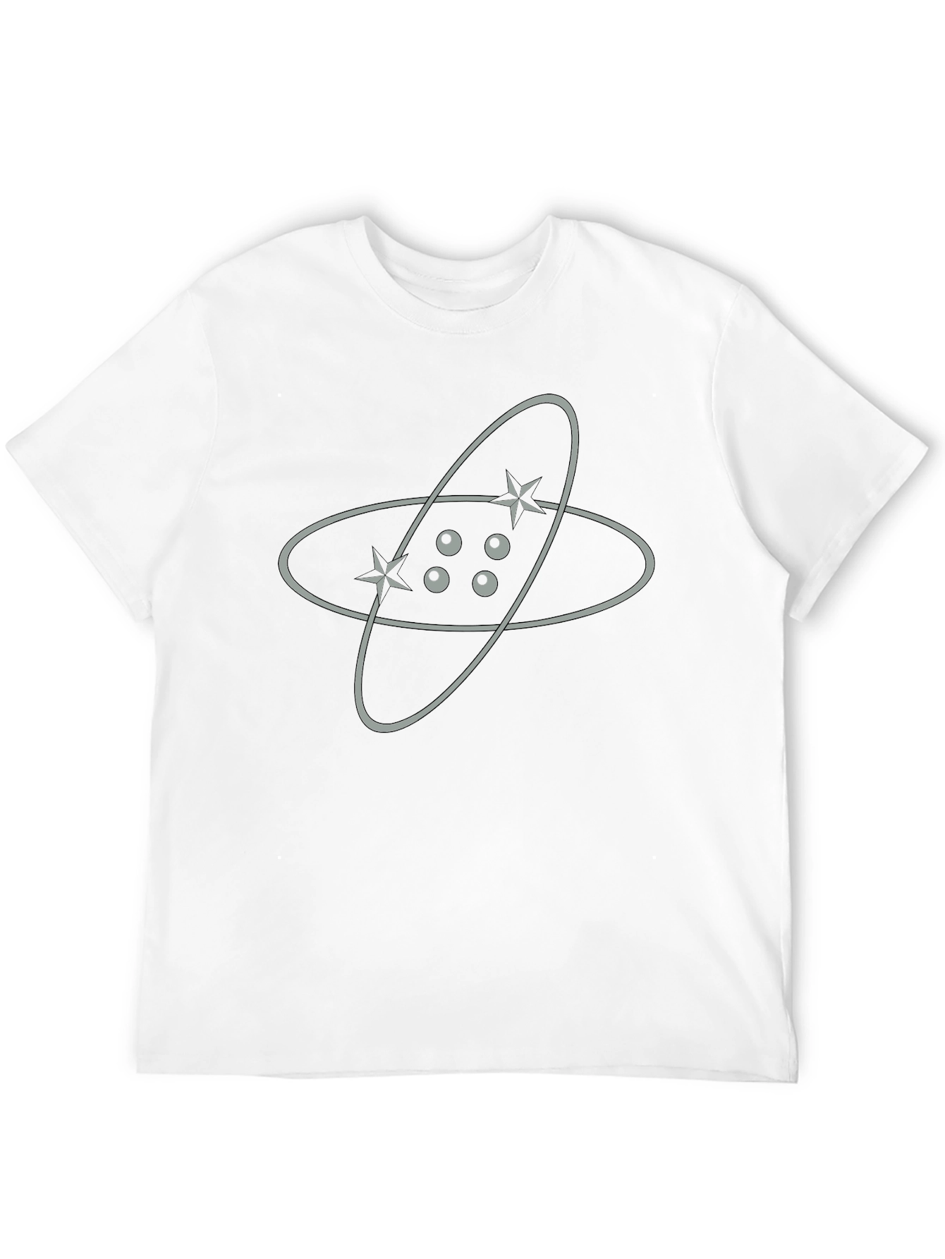 Camiseta Negra con Diseño Abstracto Estelar