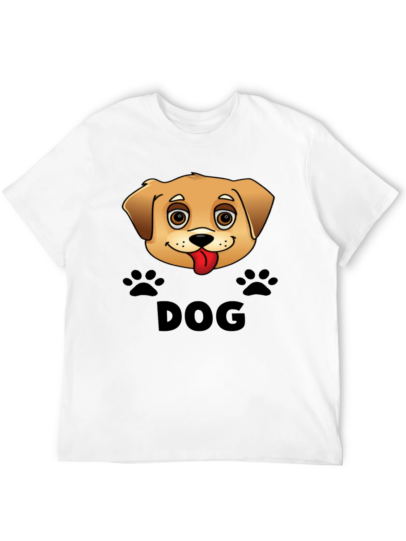 Camiseta Negra Diseño Perro Lindo