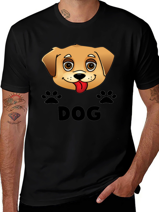Camiseta Negra Diseño Perro Lindo