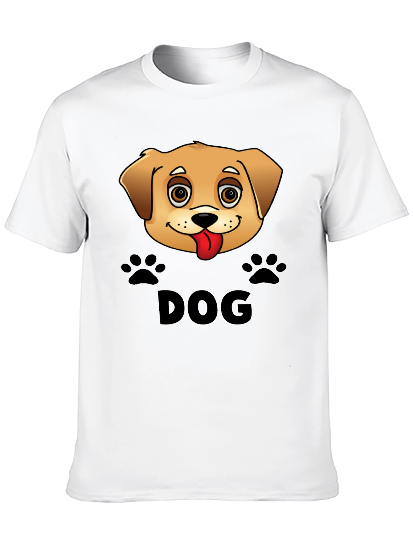 Camiseta Negra Diseño Perro Lindo