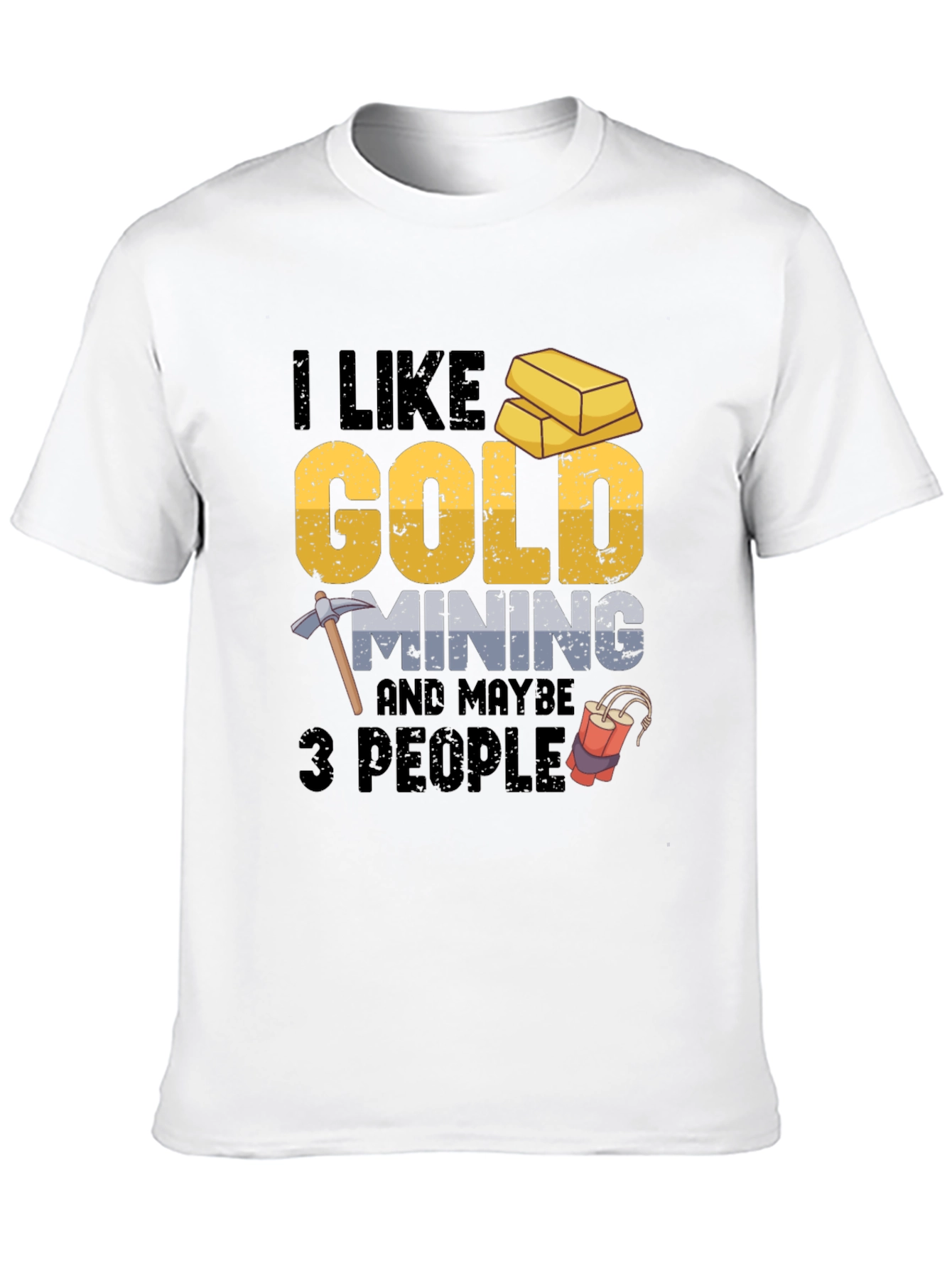 Camiseta Negra: Oro Minería y Humor