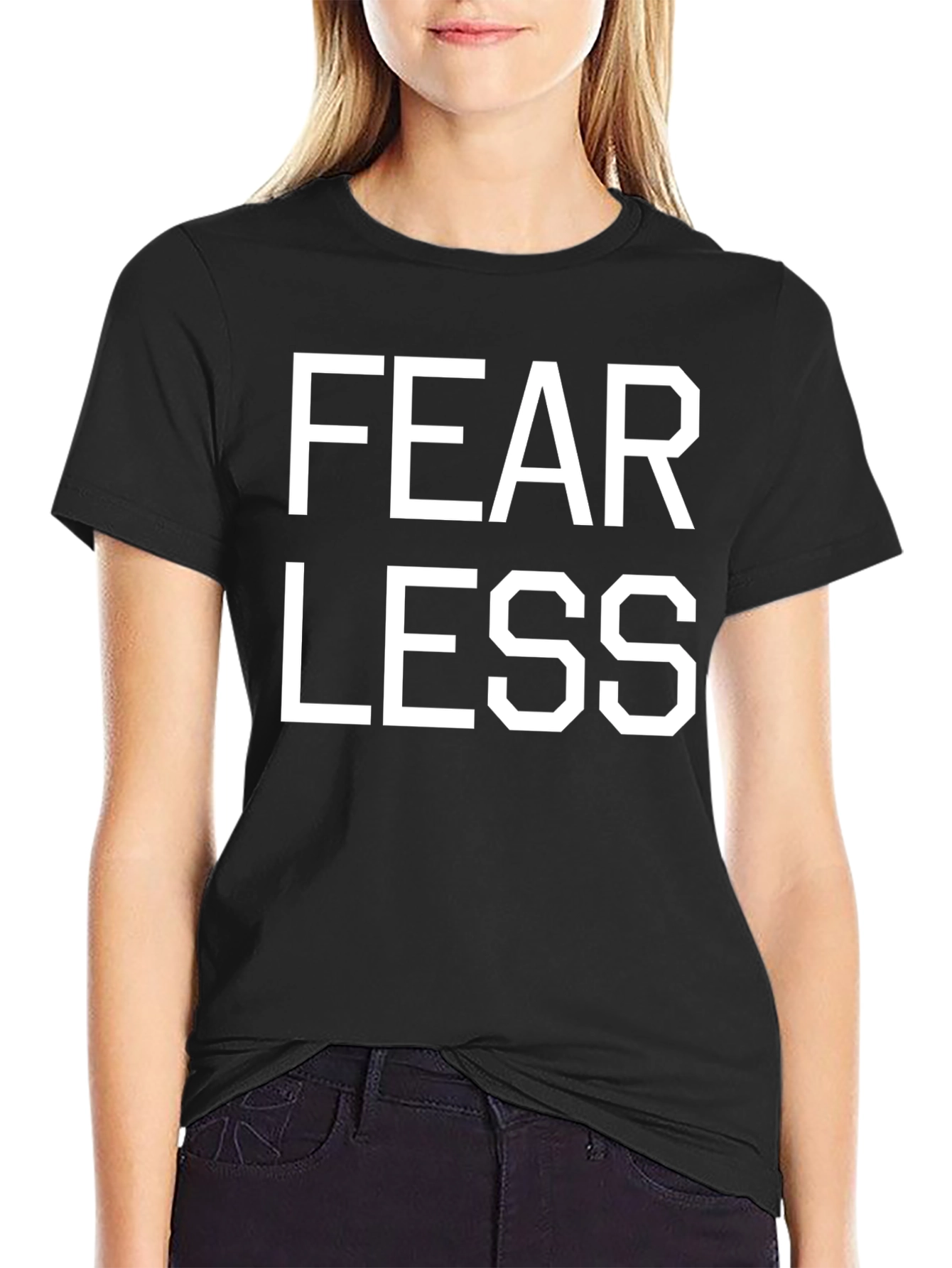 Camiseta Negra FEAR LESS para Hombre