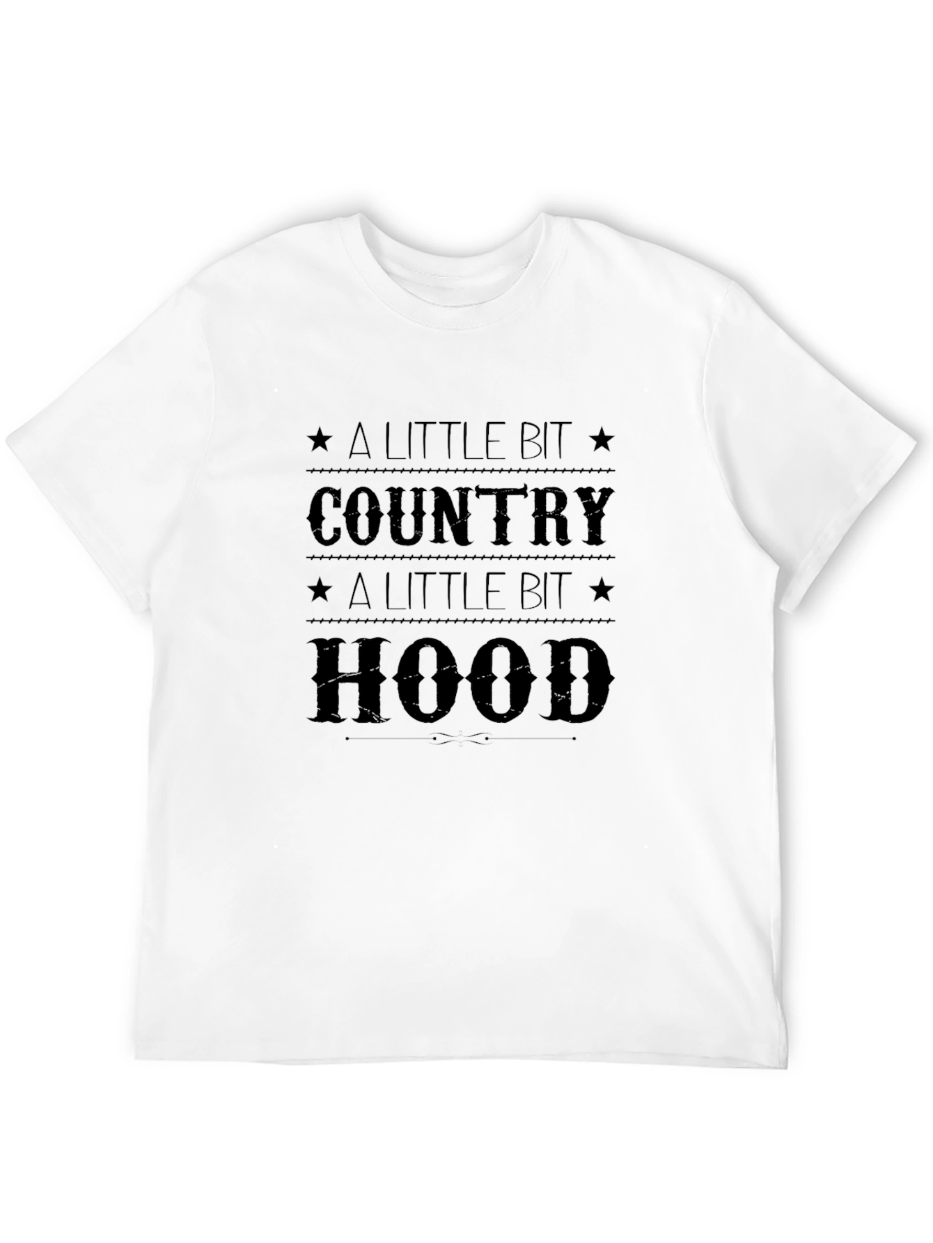 Camiseta Negra - Un Poco Country Un Poco Hood
