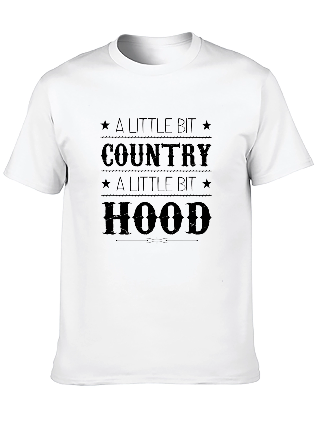 Camiseta Negra - Un Poco Country Un Poco Hood