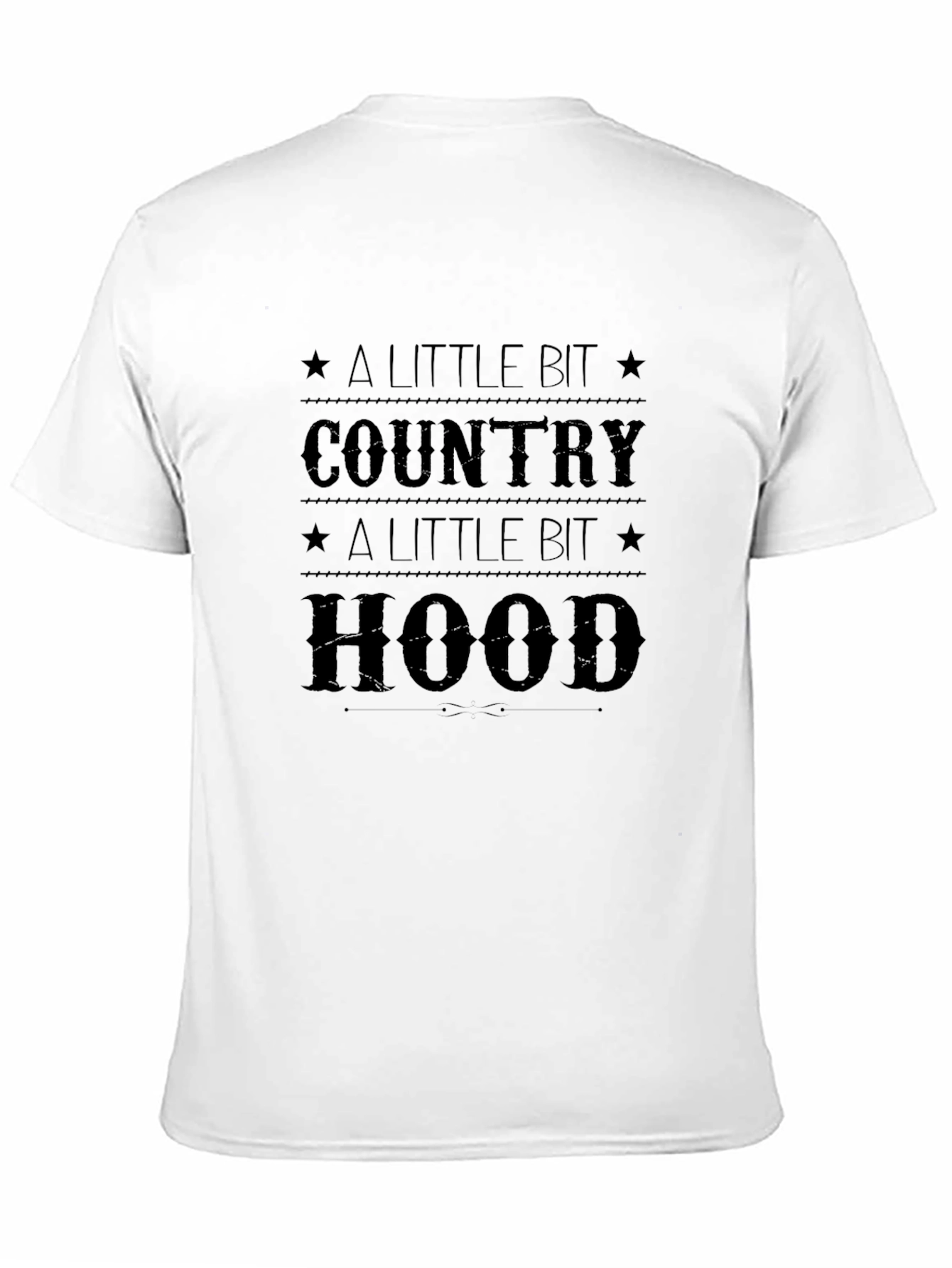 Camiseta Negra - Un Poco Country Un Poco Hood