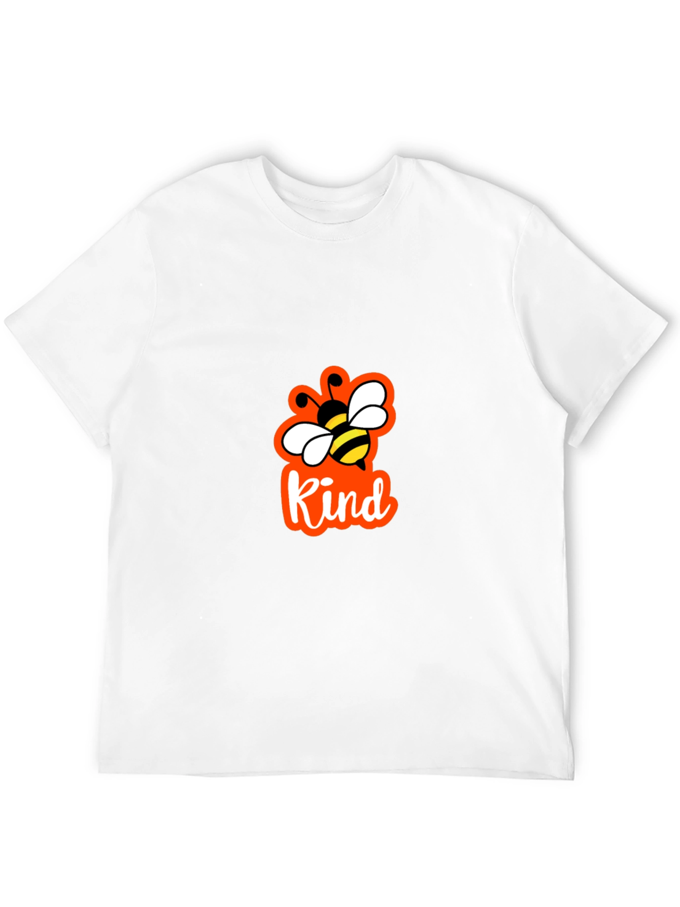 Camiseta Negra con Abeja y Letras Kind