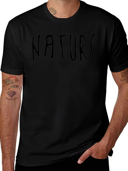 Camiseta Negra Naturaleza Casual para Hombre