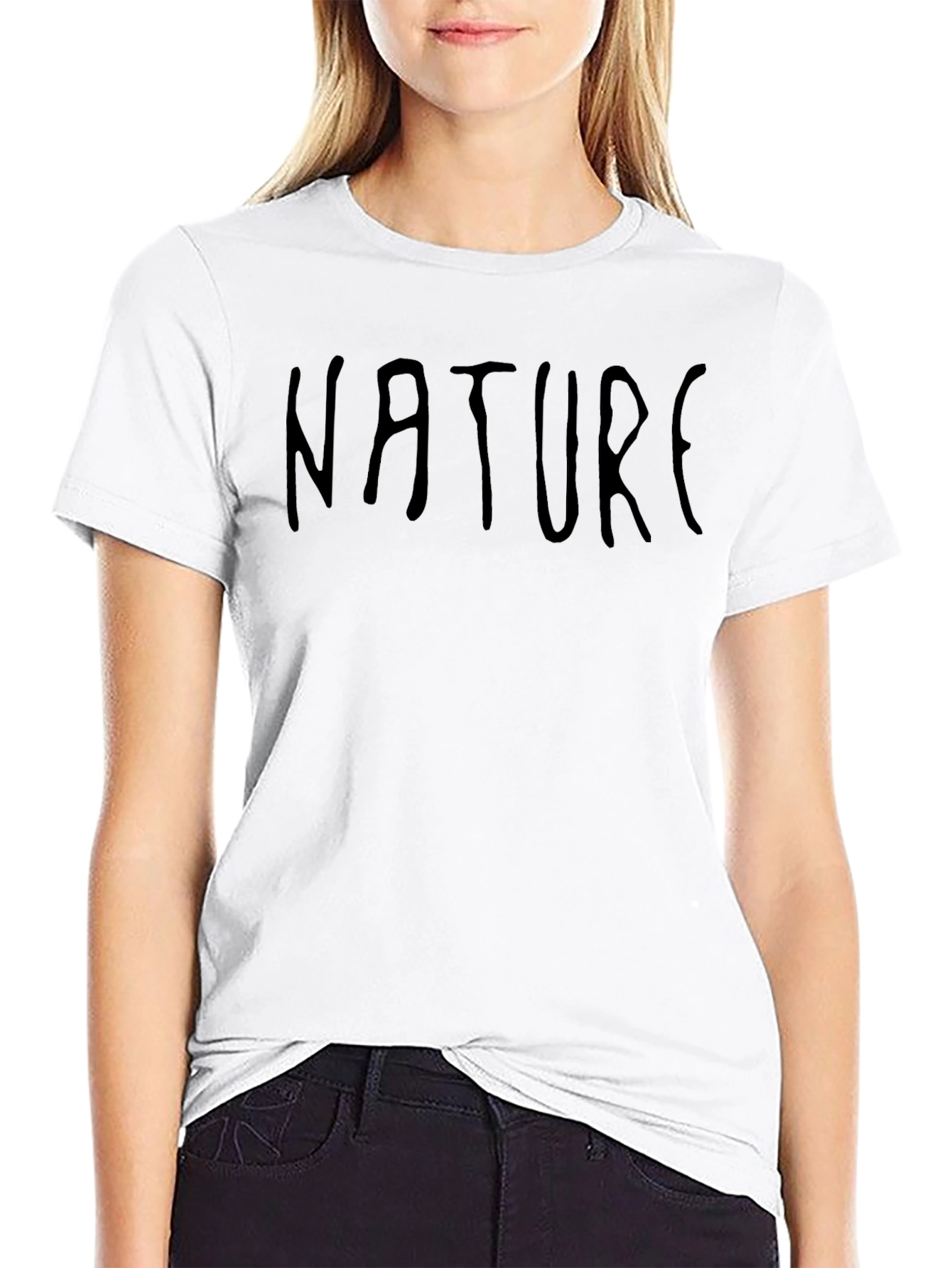 Camiseta Negra Naturaleza Casual para Hombre