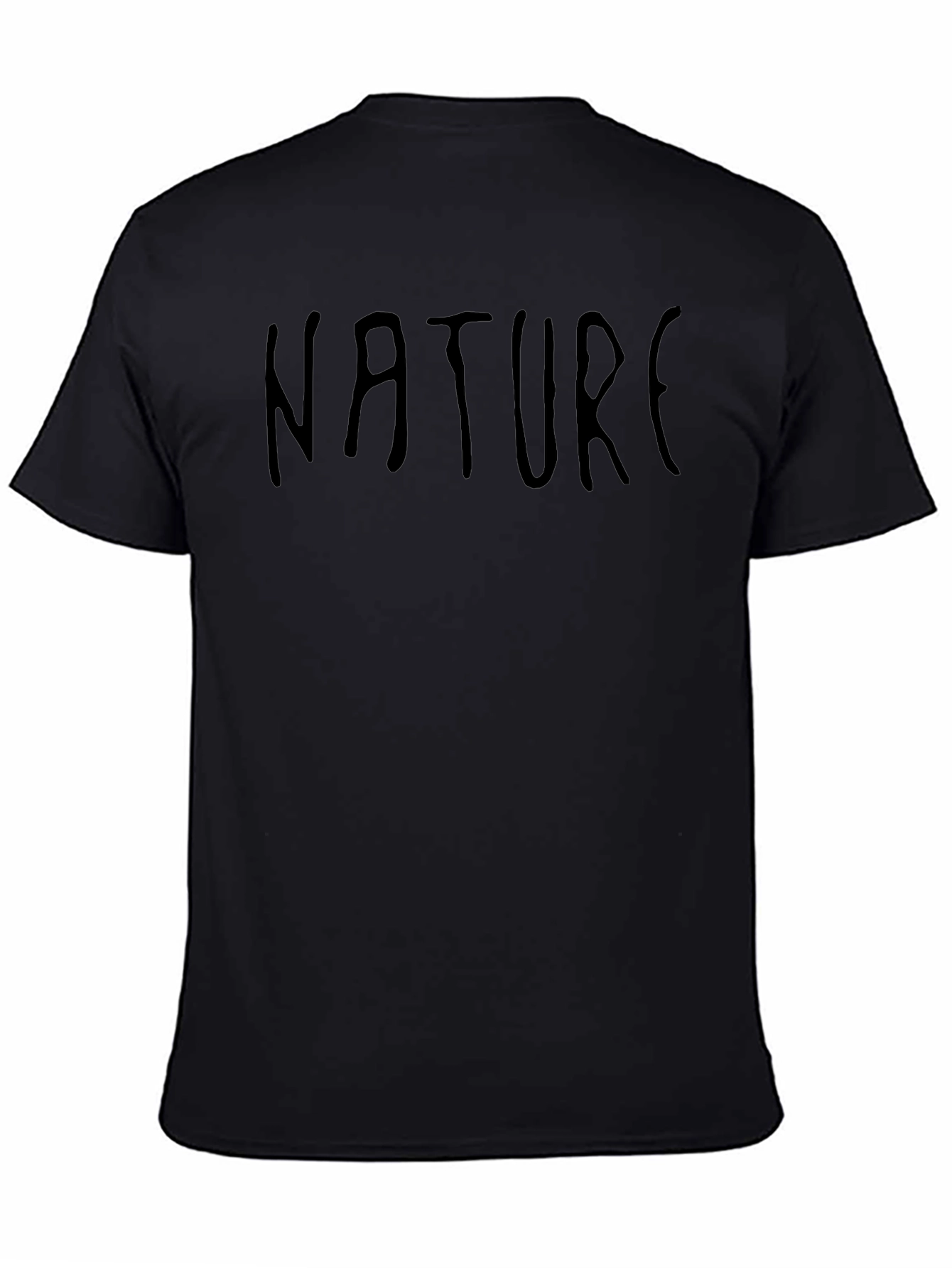 Camiseta Negra Naturaleza Casual para Hombre