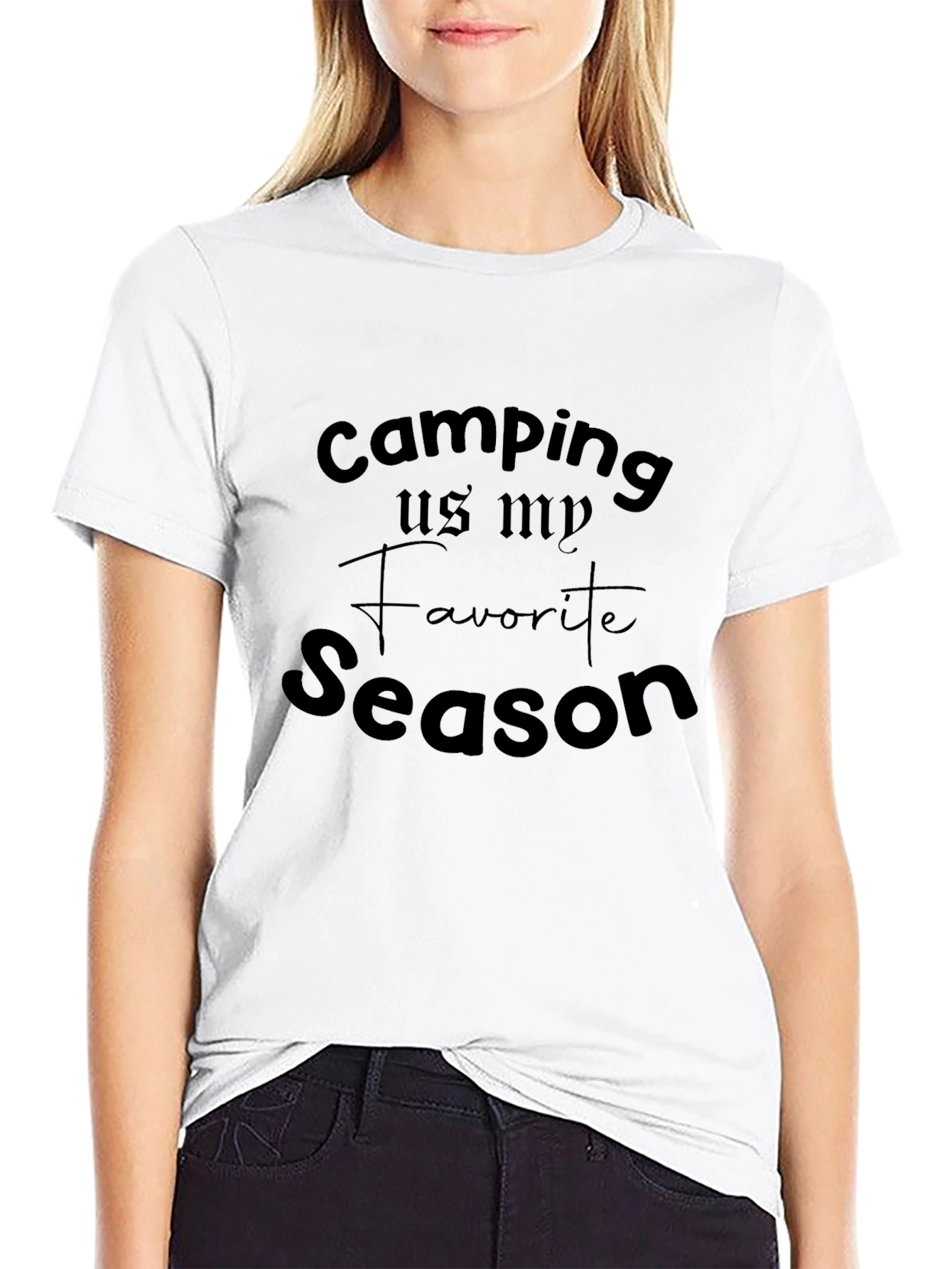 Camiseta Negra Camping is my Favorite Season