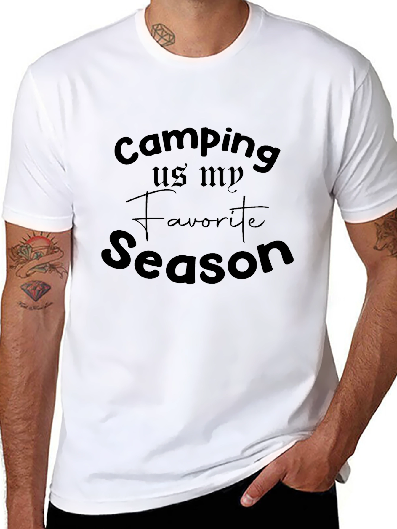 Camiseta Negra Camping is my Favorite Season