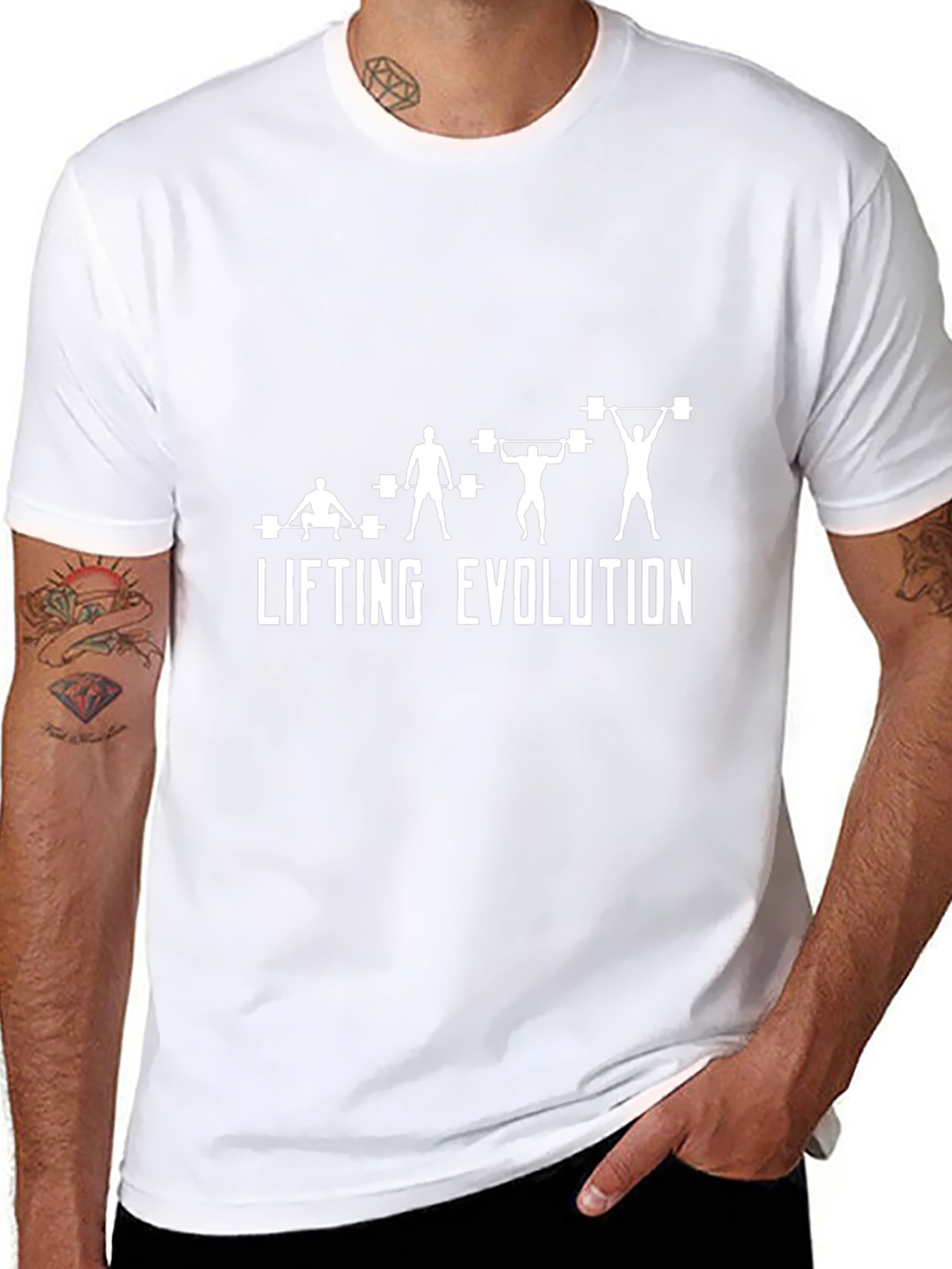 Camiseta Negra Evolución del Levantamiento para Gimnasio