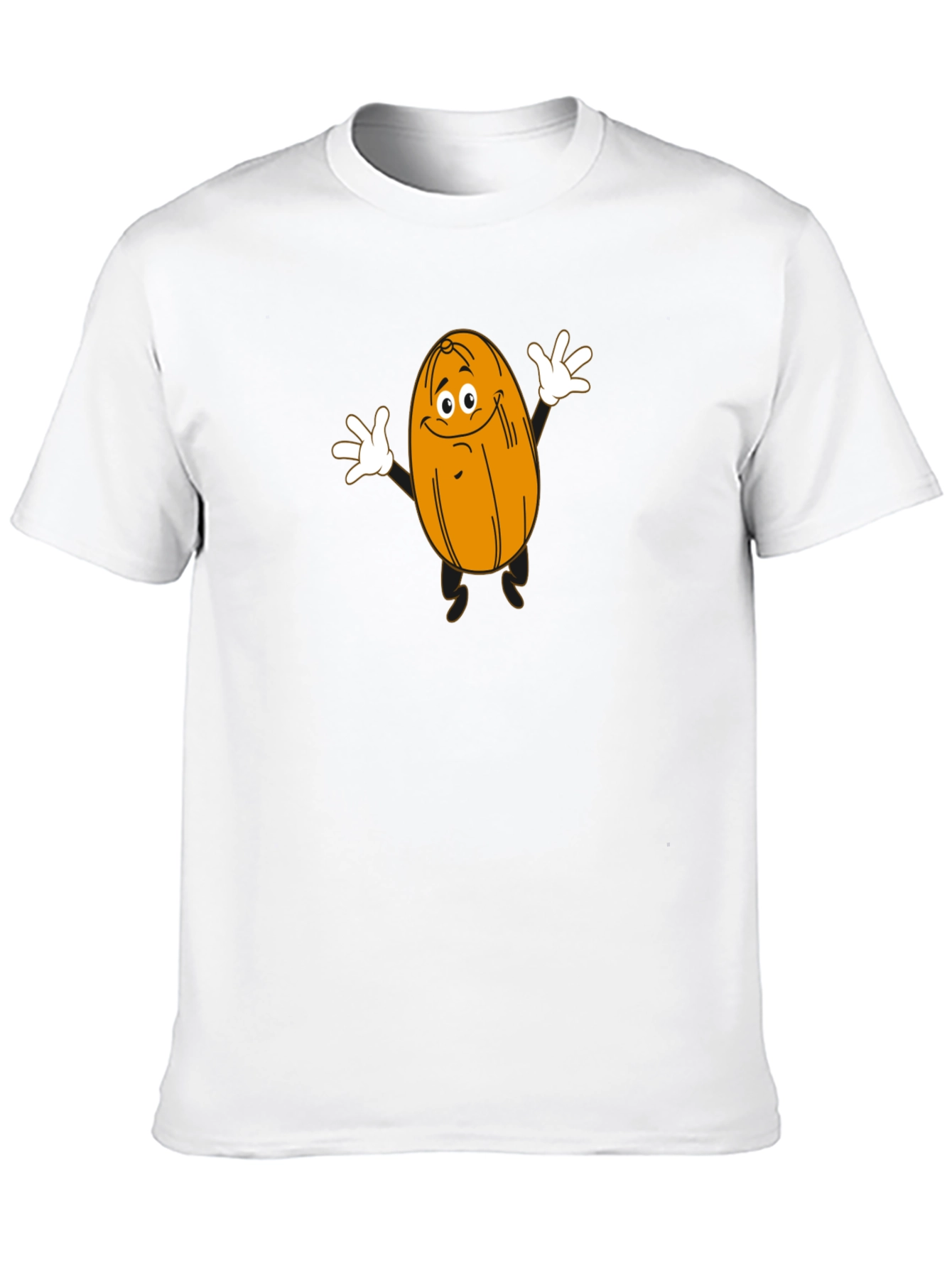 Camiseta Negra con Diseño de Dátil Animado