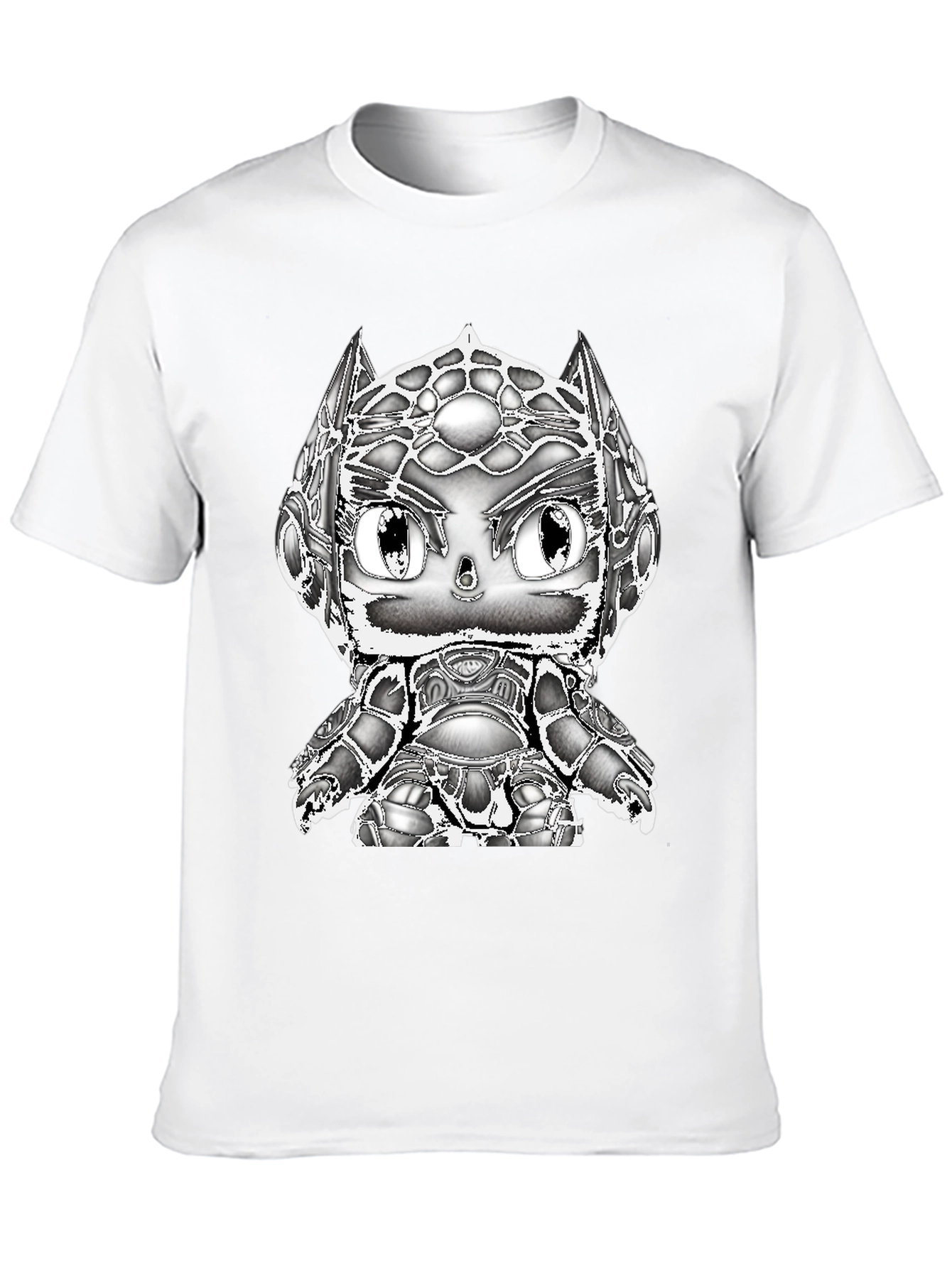 Camiseta Negra con Diseño Gráfico de Personaje Animado