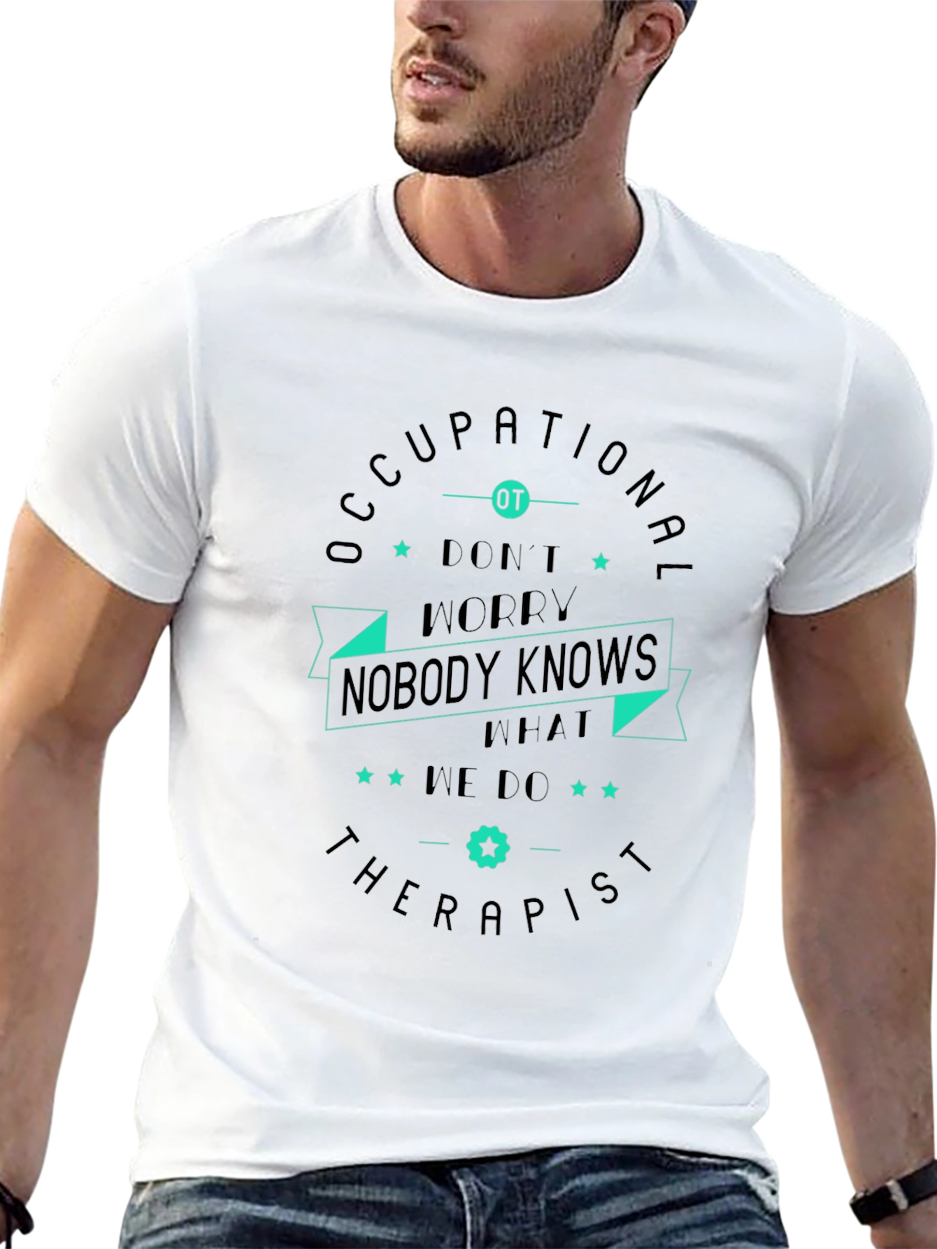 Camiseta Negra con Diseño de Terapeuta Ocupacional