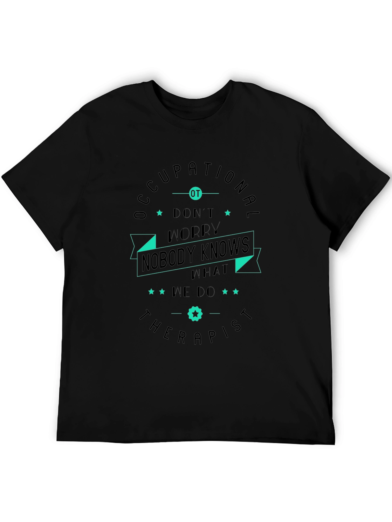 Camiseta Negra con Diseño de Terapeuta Ocupacional