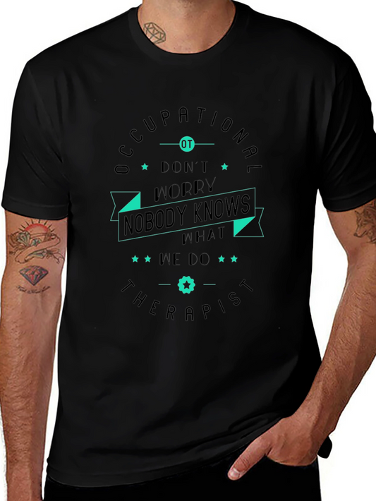 Camiseta Negra con Diseño de Terapeuta Ocupacional