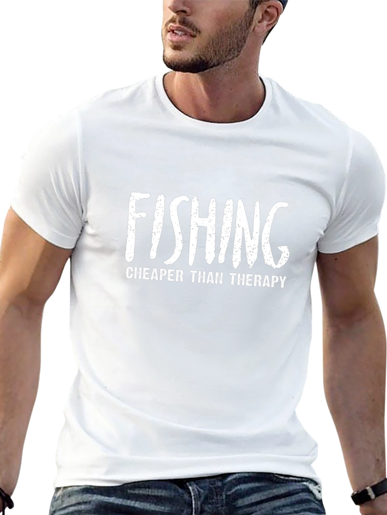 Camiseta Negra con Mensaje de Pesca Divertido