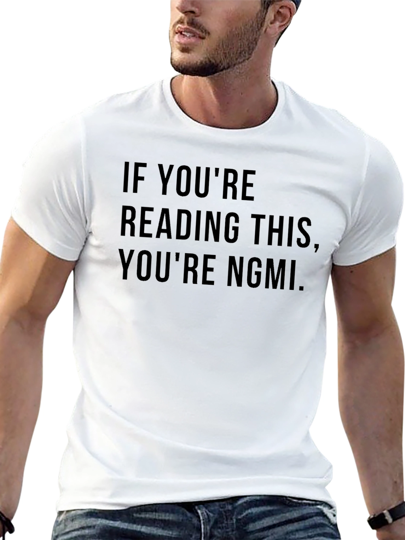 Camiseta Negra con Mensaje NGMI