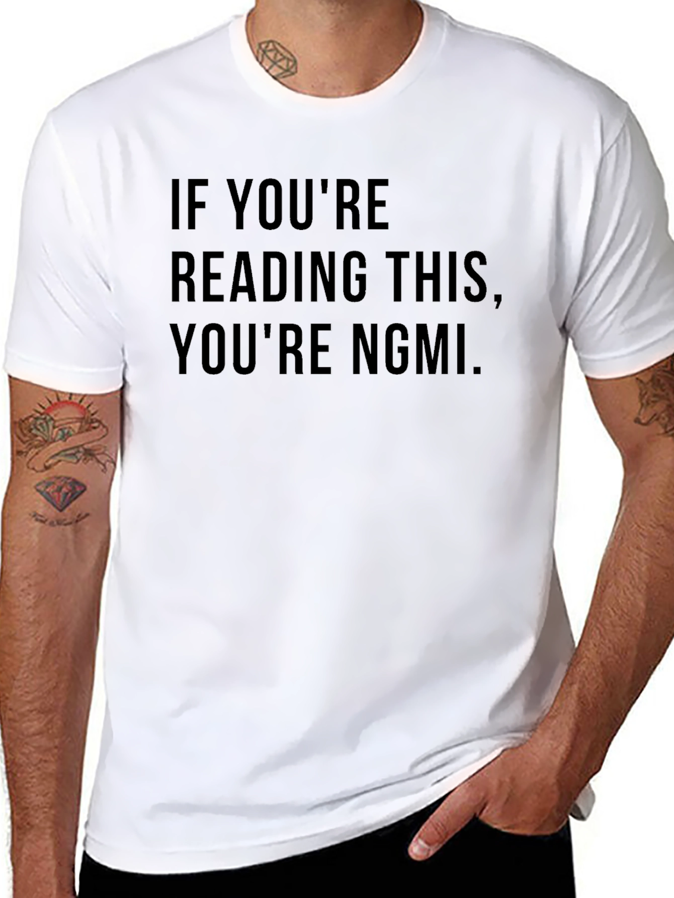 Camiseta Negra con Mensaje NGMI