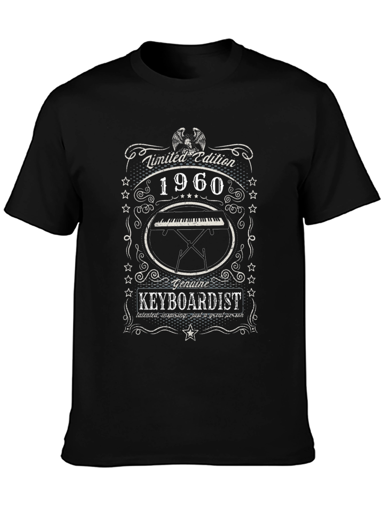 Camiseta Negra Edición Limitada Tecladista 1960