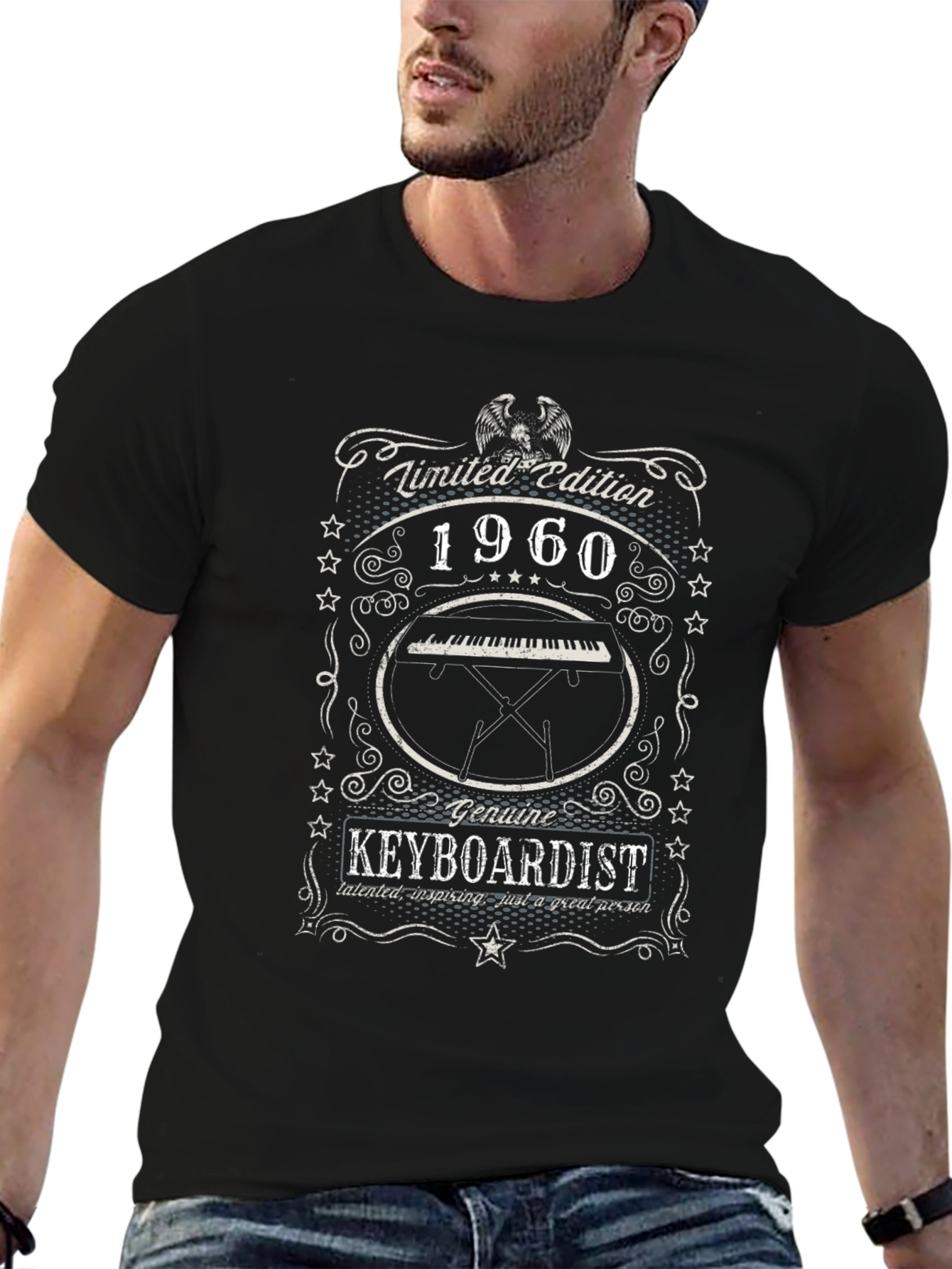 Camiseta Negra Edición Limitada Tecladista 1960