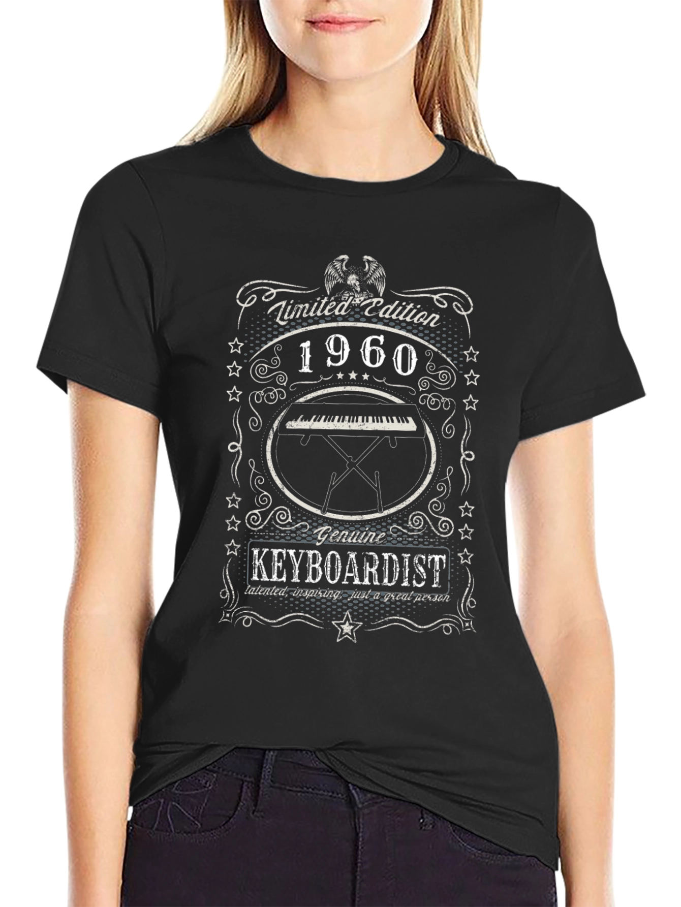 Camiseta Negra Edición Limitada Tecladista 1960