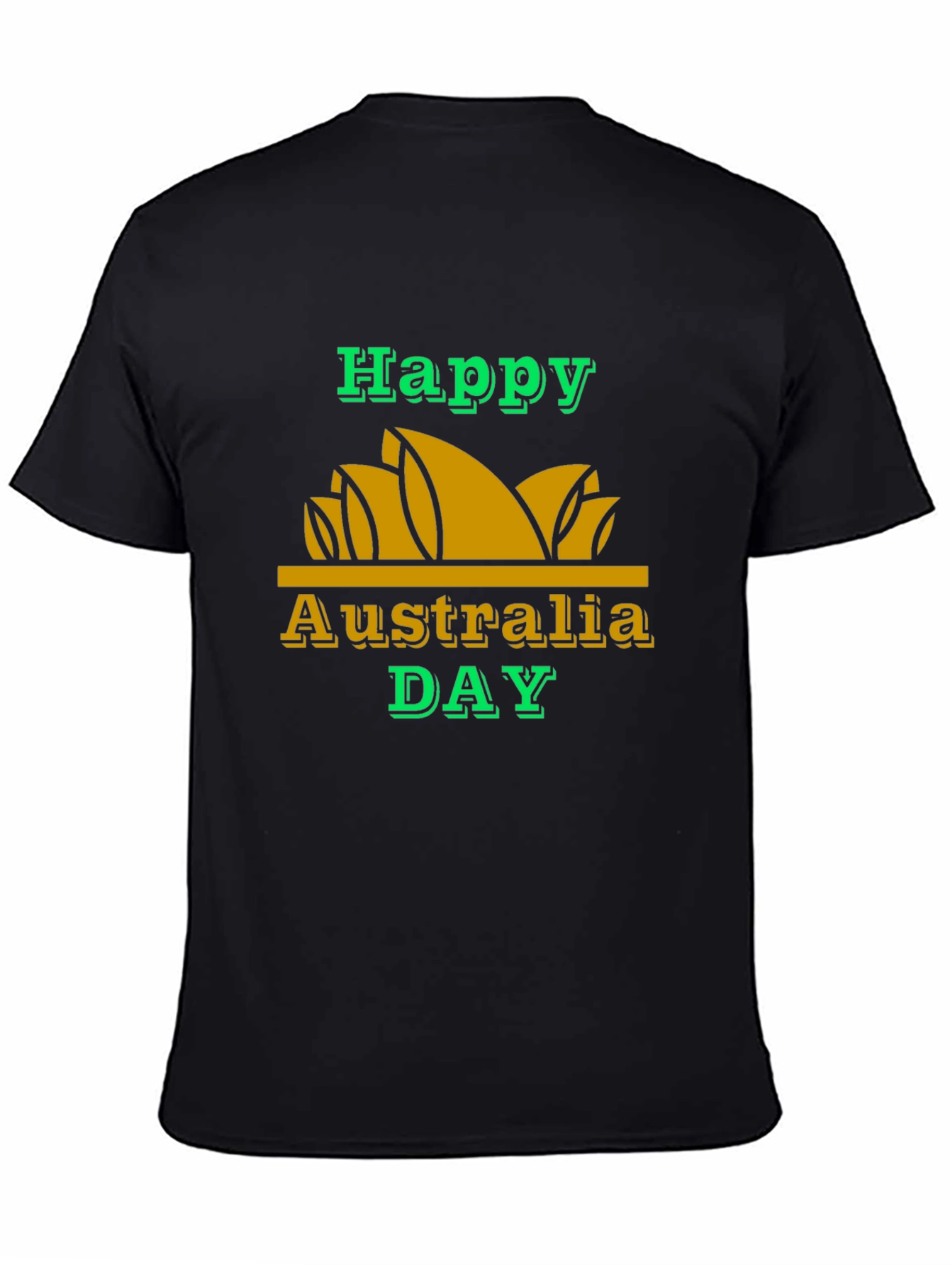 Camiseta Negra Feliz Día de Australia