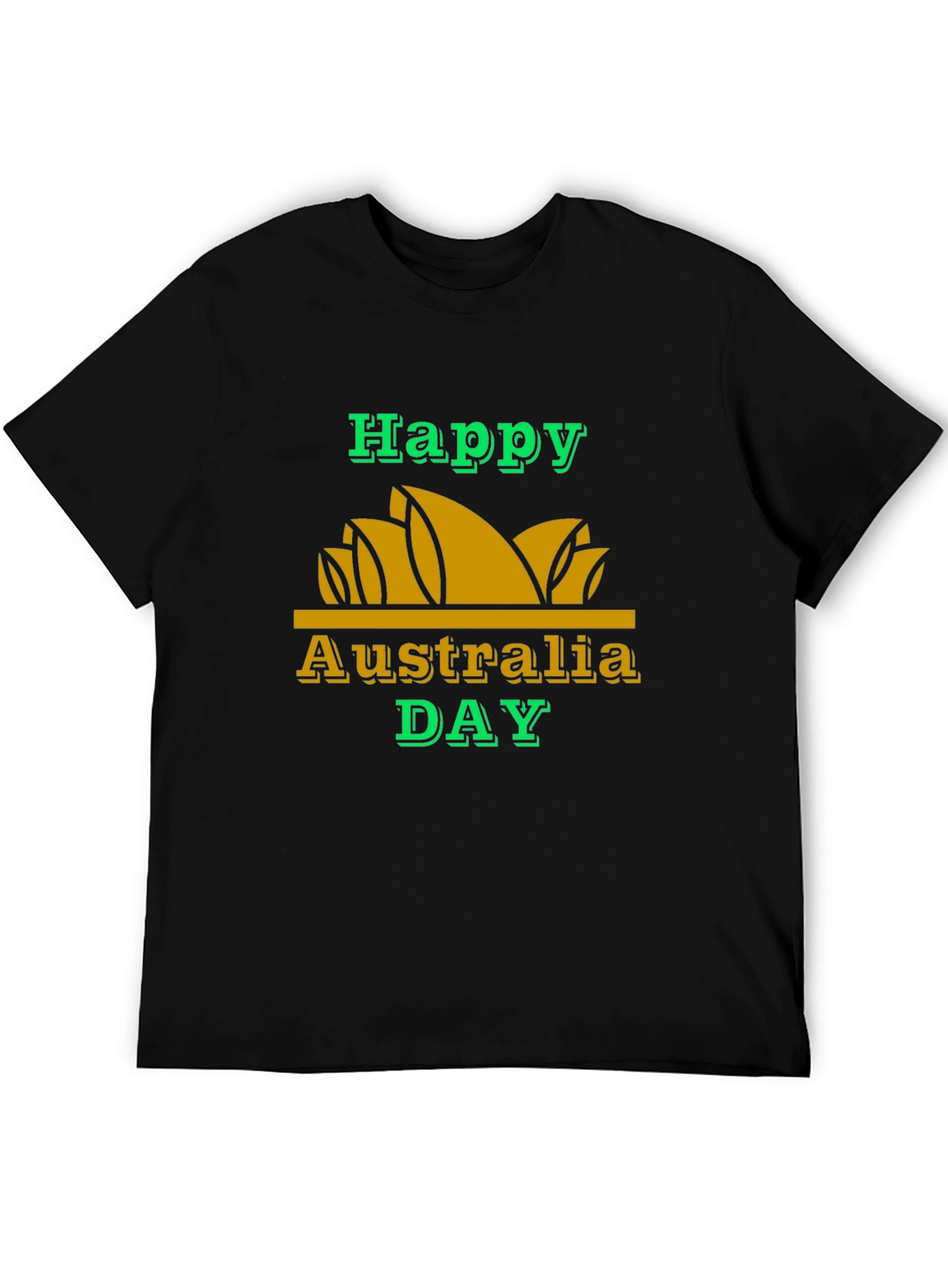 Camiseta Negra Feliz Día de Australia